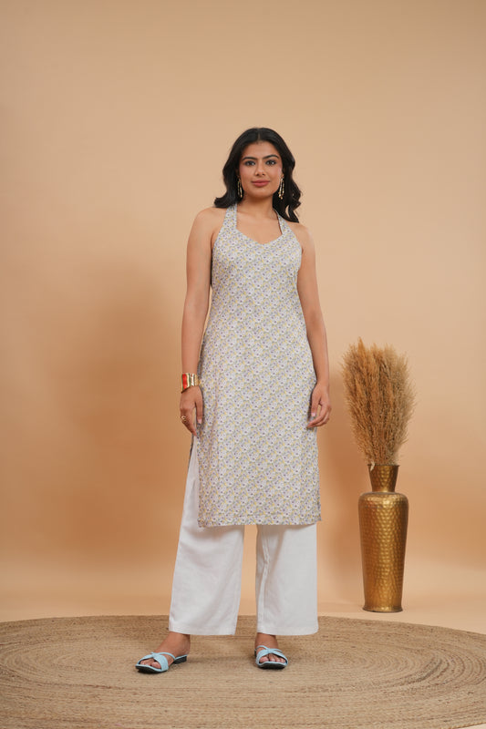 Lavender Haze Halter Kurti