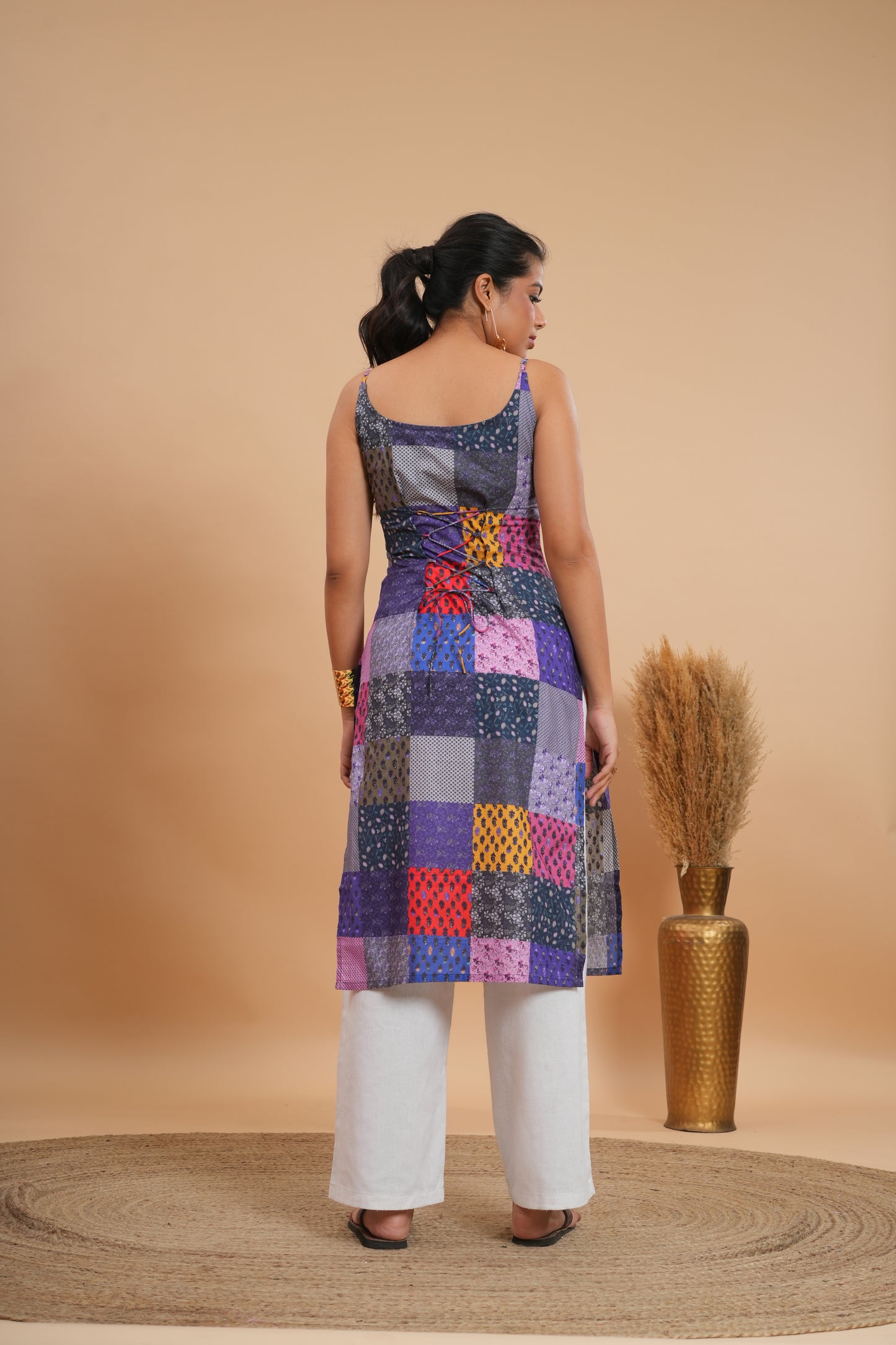 Navrang Patchwork Strap Kurti
