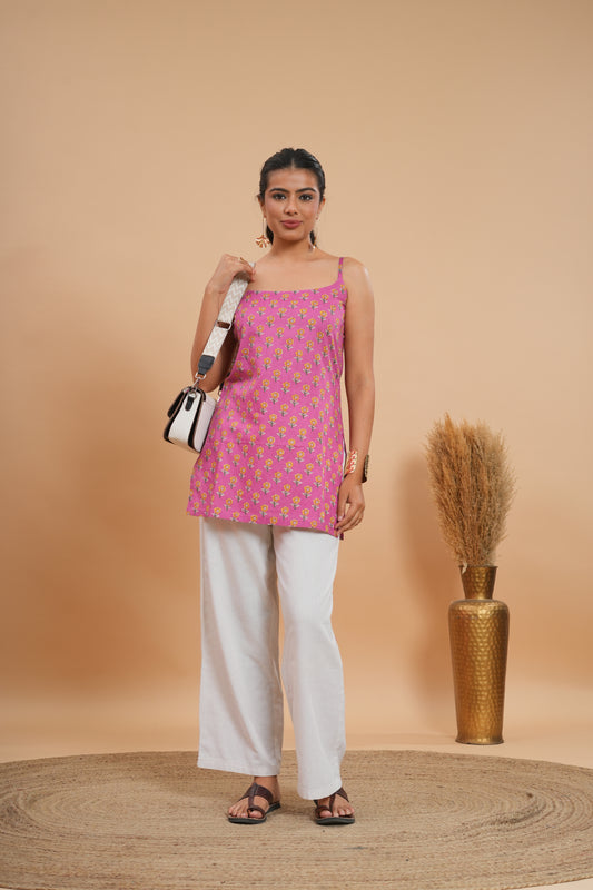 Sunshine Marigold Strappy Kurti